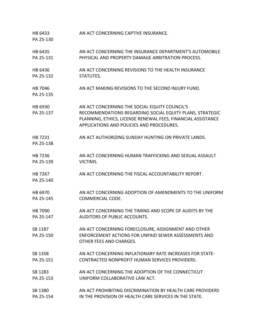 Page 2 preview of Connecticut Governor Bill Notification 2025-17