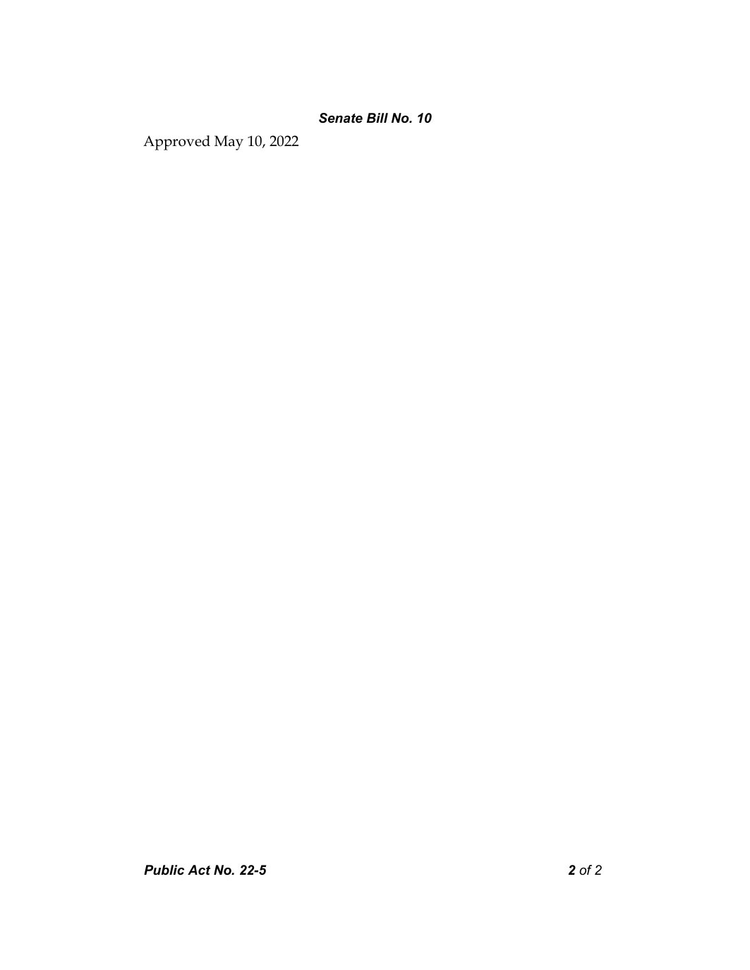 Page 2 preview of Connecticut Public Act 22-5