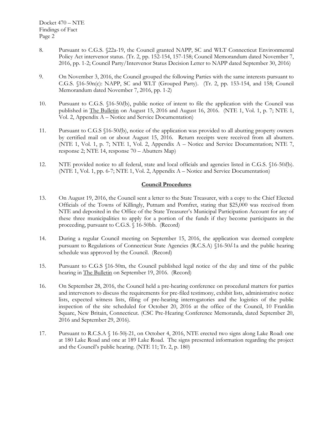 Page 2 preview of Connecticut Siting Council Docket 470 Final Decision