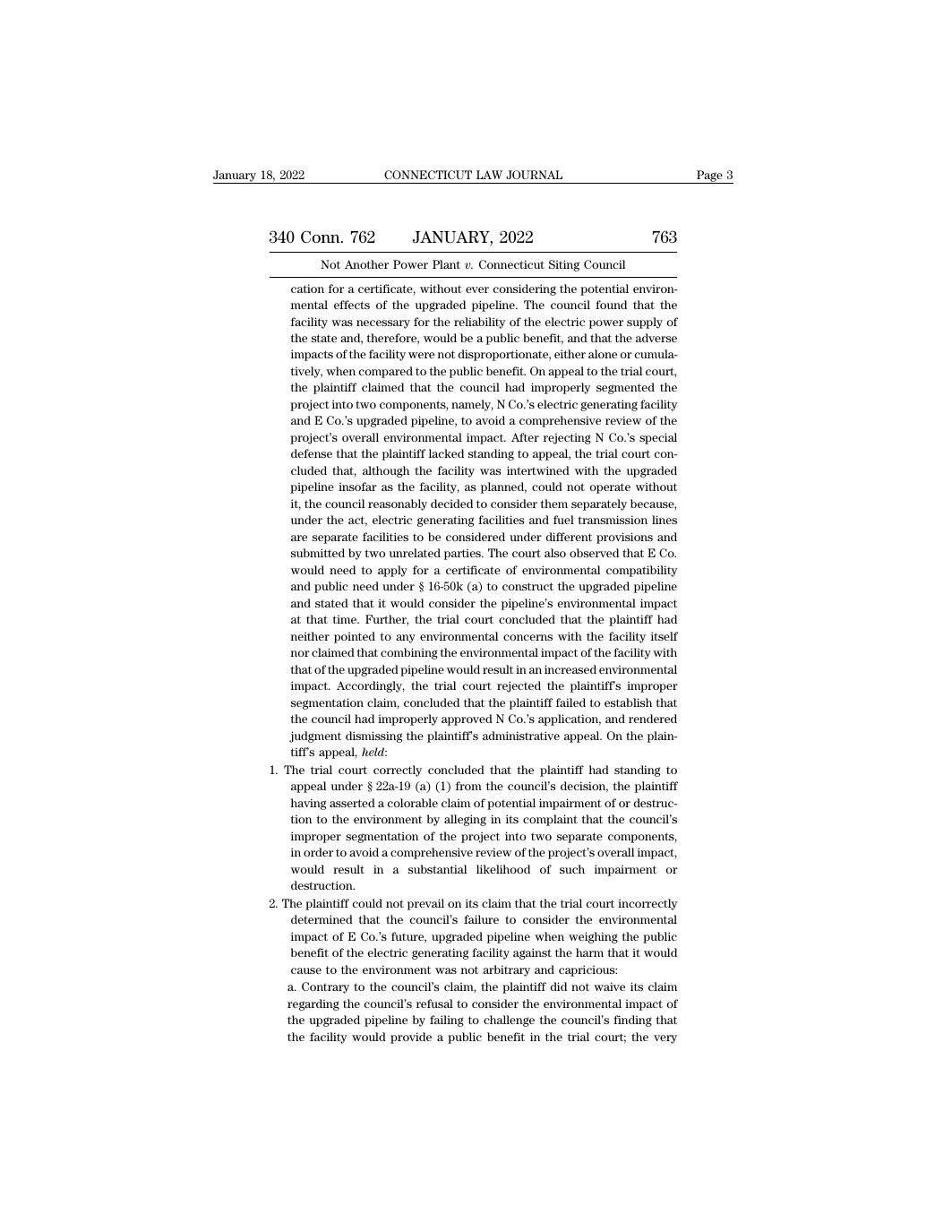 Page 2 preview of Not Another Power Plant v. Connecticut Siting Council