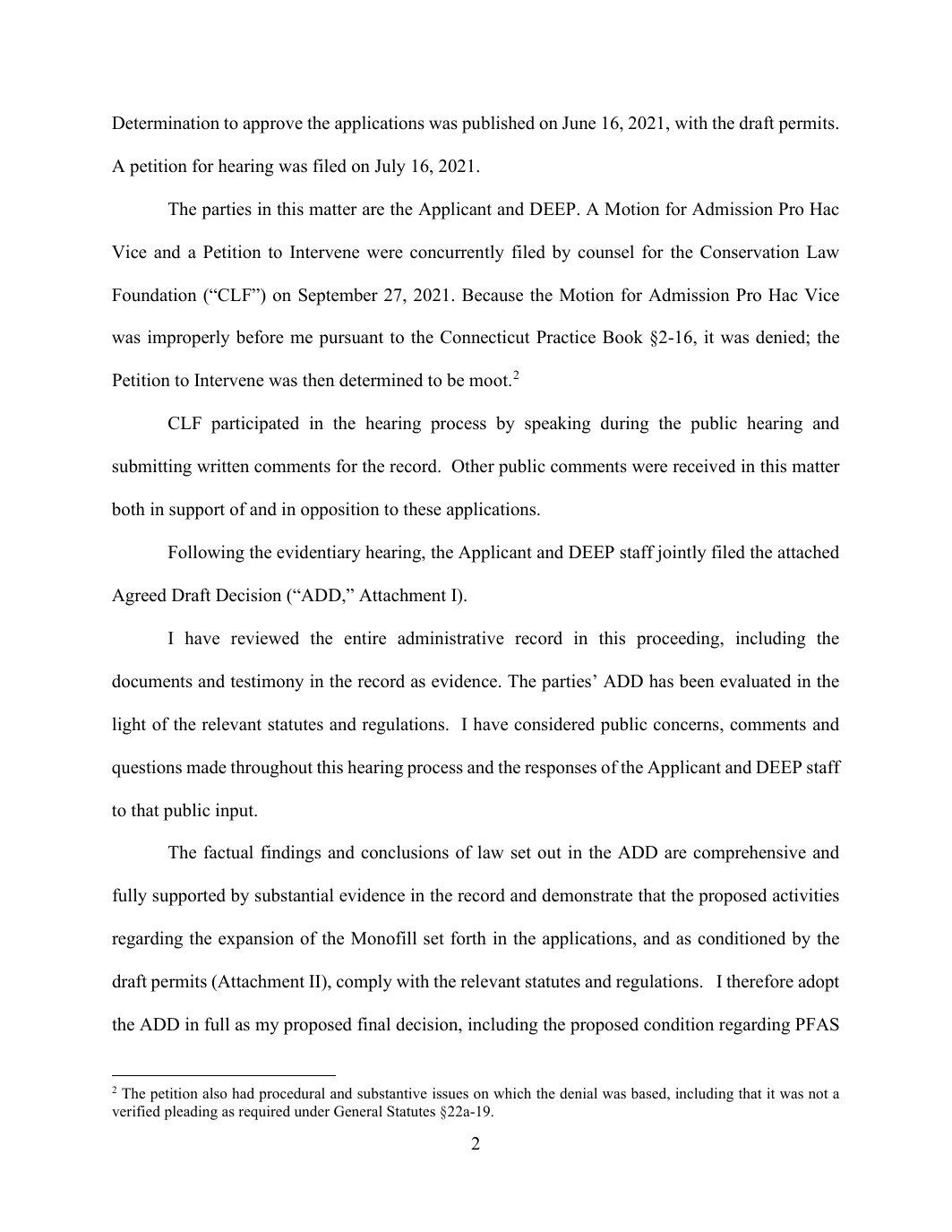 Page 2 preview of Wheelabrator Putnam Proposed Final Decision